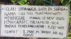 Berita duka Telah dipanggil Bapa di Sorga Almarhum Ibu Sri Suatminiwati 72 thn Istri bp Pramudijono