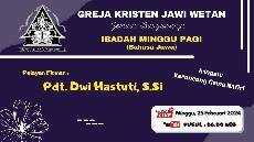 Ibadah Minggu Pagi Bahasa Jawa 18 Februari 2024 GKJW Banyuwangi