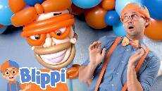 Blippi Learns Colors of The Rainbow with Balloons educational Videos For Kids