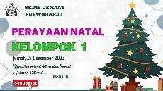 Perayaan Natal Kelompok 1 GKJW Jemaat Purwoharjo Jumat 15 Desember 2023