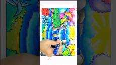 drawing Waterfall scenery drawingbyfifitan drawing oilpastel