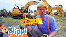 Blippi Learns About Diggers Construction Vehicles For Kids Educational Videos For Toddlers