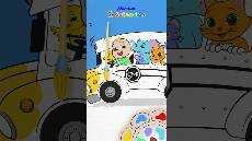 Wheels on the Bus Easy Painting a oU cocomelon shorts