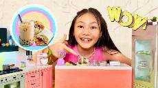 How to make Miniature Boba Milk Tea and tiniest Burrito Bugs Mini Food ASMR