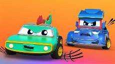 Truk super Mobil balap melawan buaya curang Kota Mobil Kartun Truk untuk anak an Truk super Mobil balap melawan buaya curang Kota Mobil Kartun Truk untuk anak an