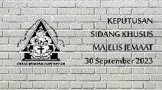 Keputusan Sidang Khusus 30 September 2023