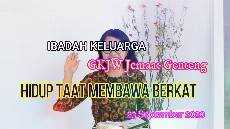 IBADAH KELUARGA GKJW JEMAAT GENTENG 23 SEPTEMBER 2020