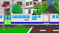 Naik kereta dengan suasana Pegunungan Puri Animation