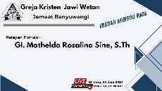Ibadah Minggu Pagi 30 Juni 2024 GKJW Banyuwangi
