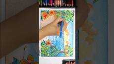 Drawing Beach using Joyko premium oil color pencils drawingbyfifitan drawing