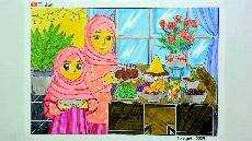 Menggambar Tema makanan Hari raya Idul Fitri ep 518