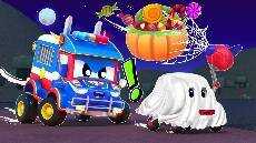 Truk super HALLOWEEN Hantu Spider Man mencuri permen Kota Mobil Kartun truk untuk anak anak Truk super HALLOWEEN Hantu Spider Man mencuri permen Kota Mobil Kartun truk untuk anak anak