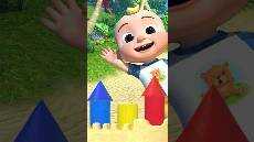 Learn to Build Rainbow Block Towers cocomelon games shorts