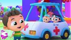 Roda Di Ambulans Kendaraan 3D Lebih Video Taman Kanak Kanak Untuk Anak Anak