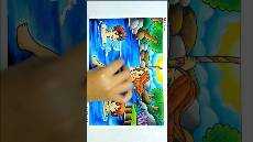 Menggambar Tema Berenang dan mewarnai dengan teknik gradasi warna Ep 508 drawingbyfifitan drawing