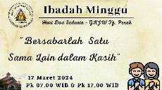 IBADAH MINGGU 17 MARET 2024 GKJW JEMAAT TG PERAK