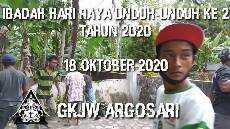 Ibadah Unduh unduh ke 2 Tahun 2020 tanggal 18 Oktober 2020