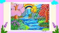 Cara Menggambar pemandangan Air terjun ep 524