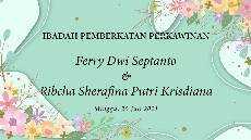 Ibadah Minggu dan Pemberkatan Ferry Fina 18 Juli 2021