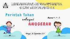 Ibadah KPAR MD Malang III Jenjang Madya Minggu 26 September 2021