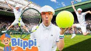 Blippi at Wimbledon Match Day a Blippi Plays Tennis Educational Videos for Kids